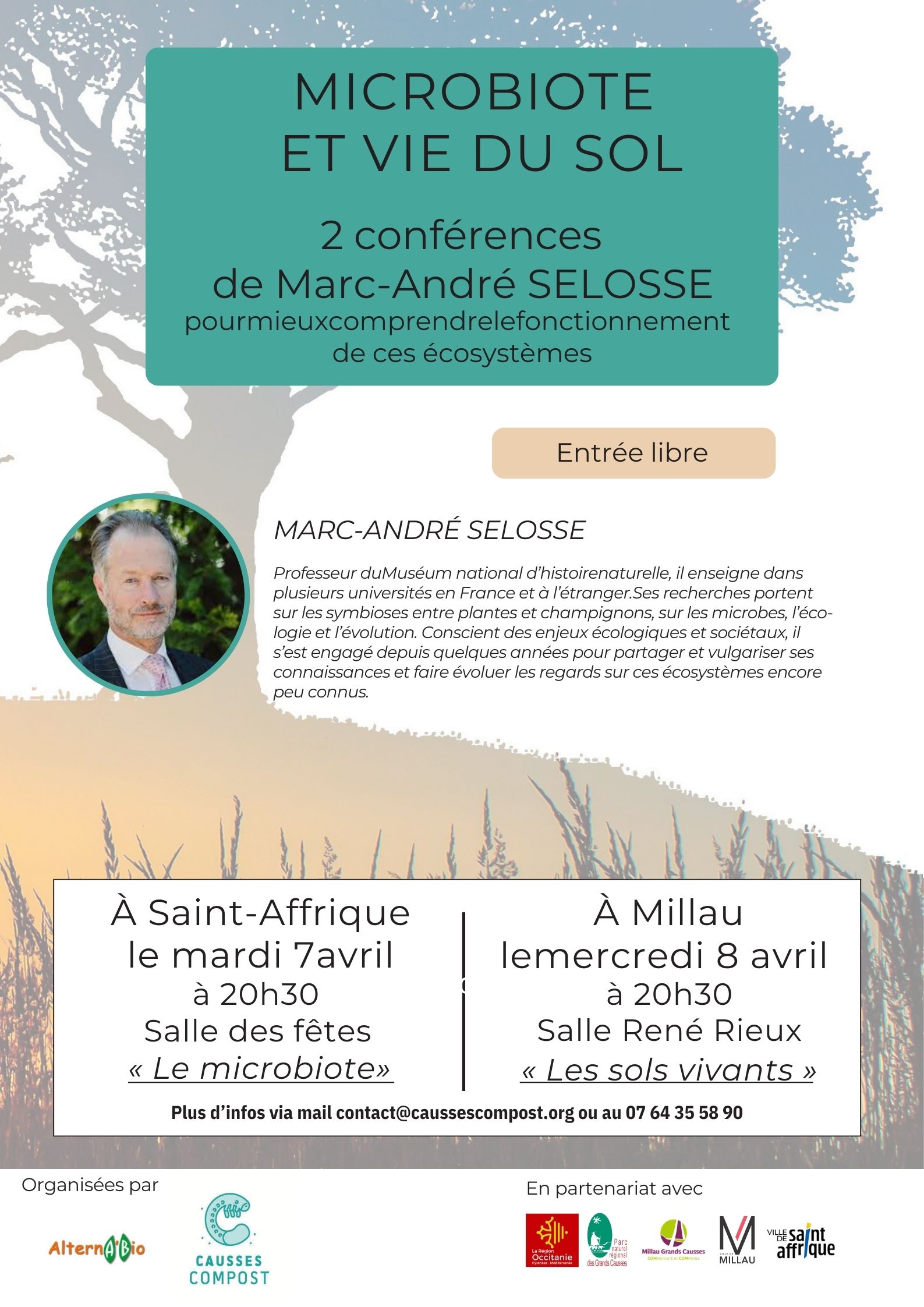 Marc-André Selosse invité pour une conférence sur le microbiote et la vie du sol